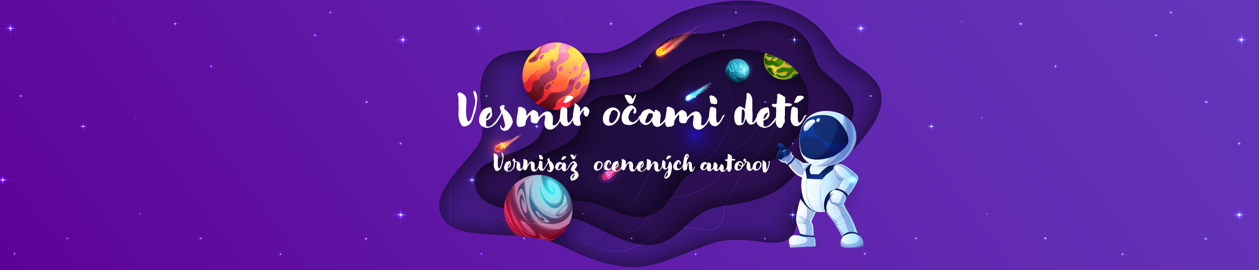 Vesmír očami detí. Vernisáž ocenených prác. (autor grafiky Vladimír Krempaský)