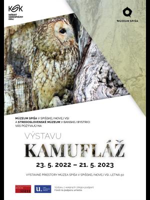 Plagát k výstave – Kamufláž (autor: Vladimír Krempaský)
