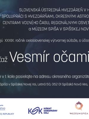 Plagát na podujatie: Vesmír očami detí.