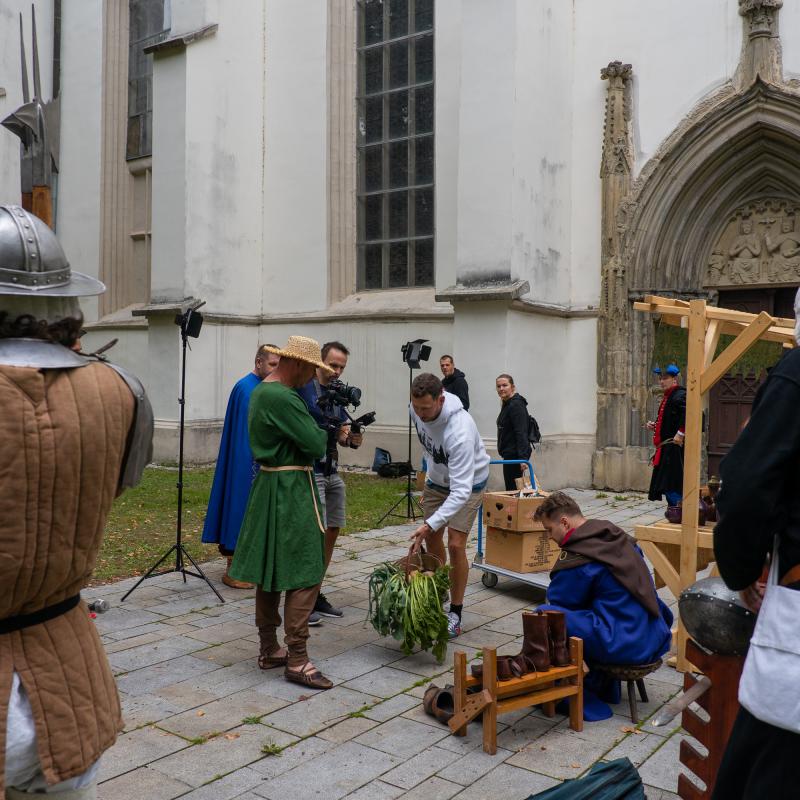 Dokumentačné fotografie z natáčania filmu a videí v rámci projektu Múzeum v pohybe a obraze